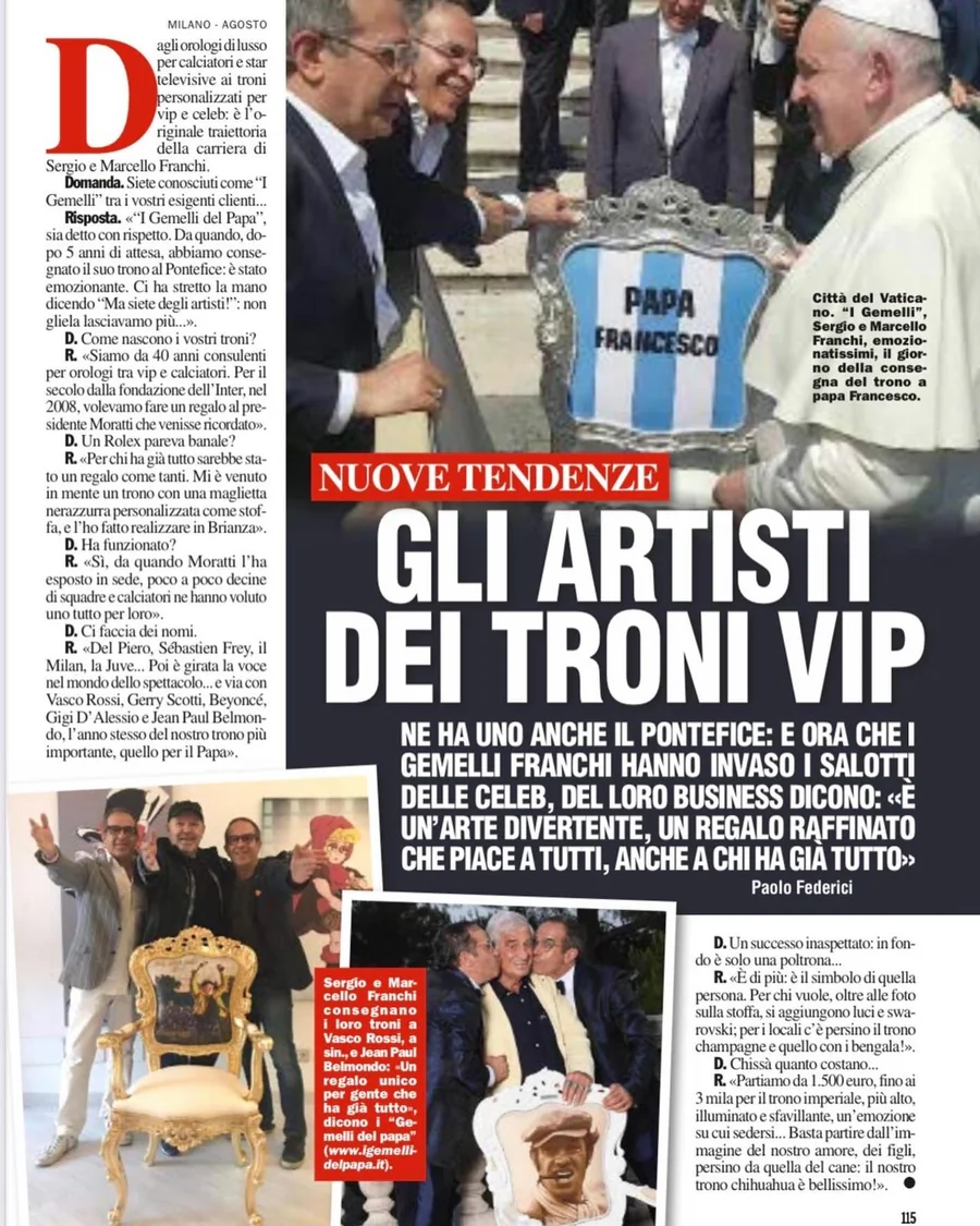 Momento dell’esperienza Troni Re e Regina